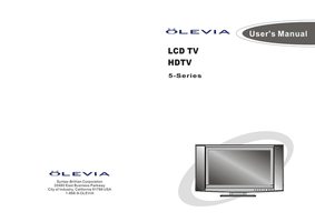 Olevia 527V 532H TV Operating Manual